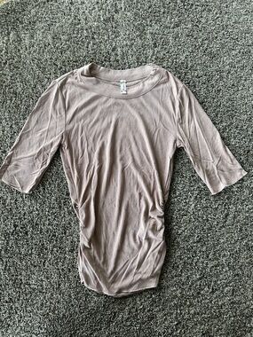 Intimately by Free People Women’s Lightweight Ribbed Elbow-Sleeve Top Taupe XS